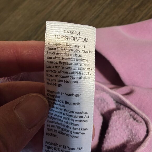 Topshop Graphic Sweatshirt with lion Purple Small- some discoloration - Picture 12 of 13
